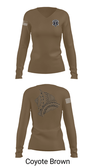 Women's Long Sleeve Vneck Shirt, MEDICS, National Guard, Teamtime, Team time, sublimation, custom sports apparel, team uniforms, spirit wear, spiritwear, sports uniforms, custom shirts, team store, custom team store, fundraiser sports, apparel fundraiser