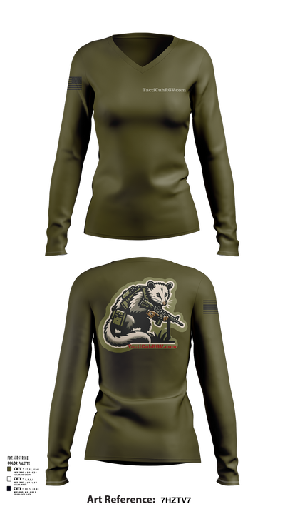 TactiCuhRGV.com 64452047 Women's Long Sleeve V-neck Shirt -1 128