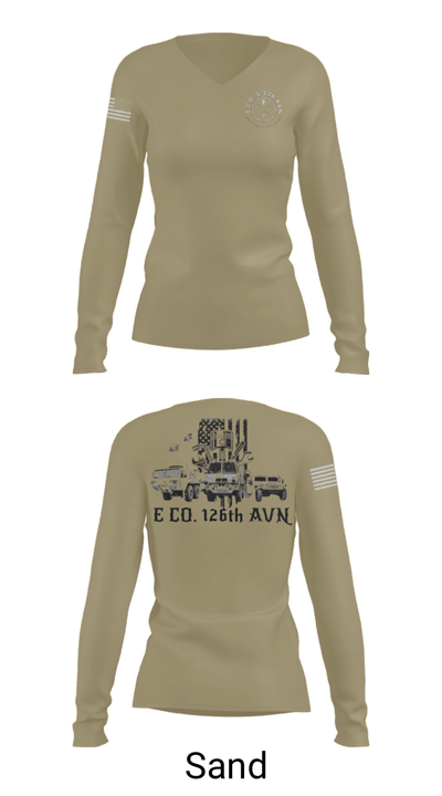 B Co. 1-126AVN 81837658 Women's Long Sleeve V-neck Shirt - 97