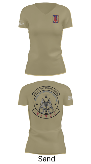 Womens Short Sleeve Vneck Shirt, 1-169th E Company, National Guard, Teamtime, Team time, sublimation, custom sports apparel, team uniforms, spirit wear, spiritwear, sports uniforms, custom shirts, team store, custom team store, fundraiser sports, apparel fundraiser