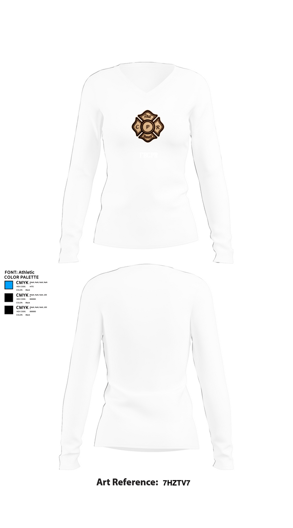 Womens Long Sleeve Vneck Shirt, FBCPR, , Teamtime, Team time, sublimation, custom sports apparel, team uniforms, spirit wear, spiritwear, sports uniforms, custom shirts, team store, custom team store, fundraiser sports, apparel fundraiser