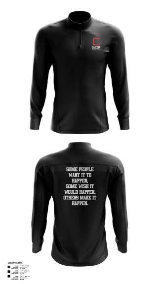 Quarter Zip Jacket, Columbiana High School Basketball, Men's Basketball, Teamtime, Team time, sublimation, custom sports apparel, team uniforms, spirit wear, spiritwear, sports uniforms, custom shirts, team store, custom team store, fundraiser sports, apparel fundraiser