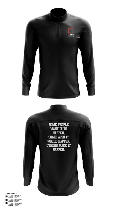 Columbiana High School Basketball 83089115 Quarter Zip Jacket - 41