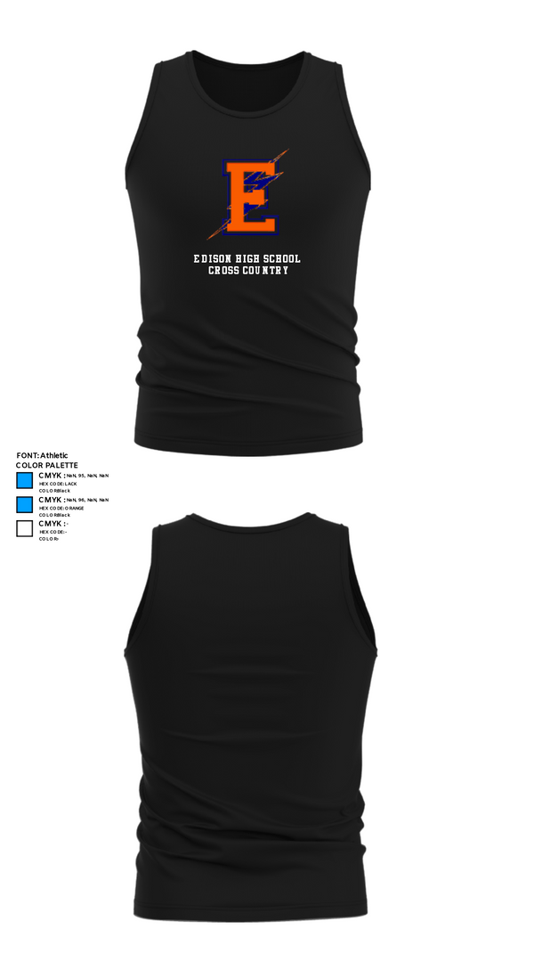 Tank Top, Edison High School Cross Country, Cross Country, Teamtime, Team time, sublimation, custom sports apparel, team uniforms, spirit wear, spiritwear, sports uniforms, custom shirts, team store, custom team store, fundraiser sports, apparel fundraiser