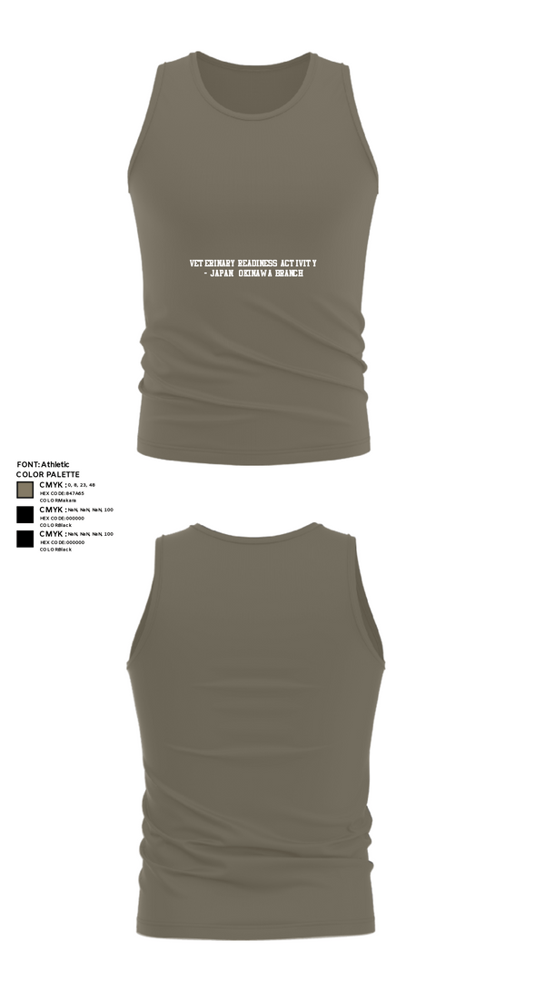 Tank Top, Veterinary Readiness Activity - Japan  Okinawa Branch, Army, Teamtime, Team time, sublimation, custom sports apparel, team uniforms, spirit wear, spiritwear, sports uniforms, custom shirts, team store, custom team store, fundraiser sports, apparel fundraiser
