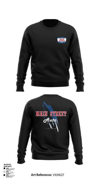 Crew Neck Sweatshirt, Main Street Automotive, , Teamtime, Team time, sublimation, custom sports apparel, team uniforms, spirit wear, spiritwear, sports uniforms, custom shirts, team store, custom team store, fundraiser sports, apparel fundraiser