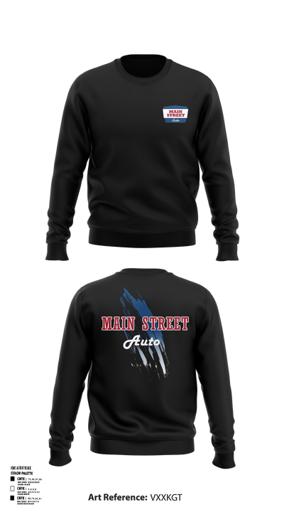 Main Street Automotive 782066 Crew Neck Sweatshirt - 1