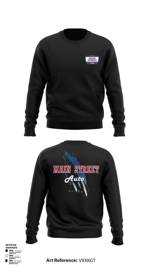 Crew Neck Sweatshirt, Main Street Automotive, , Teamtime, Team time, sublimation, custom sports apparel, team uniforms, spirit wear, spiritwear, sports uniforms, custom shirts, team store, custom team store, fundraiser sports, apparel fundraiser