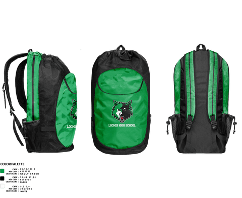 Gear Bag, Loomis High School Basketball, Men's Basketball, Teamtime, Team time, sublimation, custom sports apparel, team uniforms, spirit wear, spiritwear, sports uniforms, custom shirts, team store, custom team store, fundraiser sports, apparel fundraiser