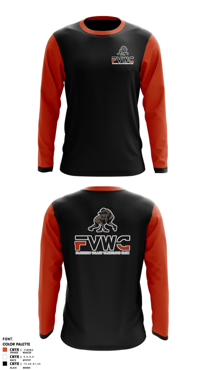 Flathead Valley Wrestling Club 69683665 Long Sleeve Performance Shirt - 41