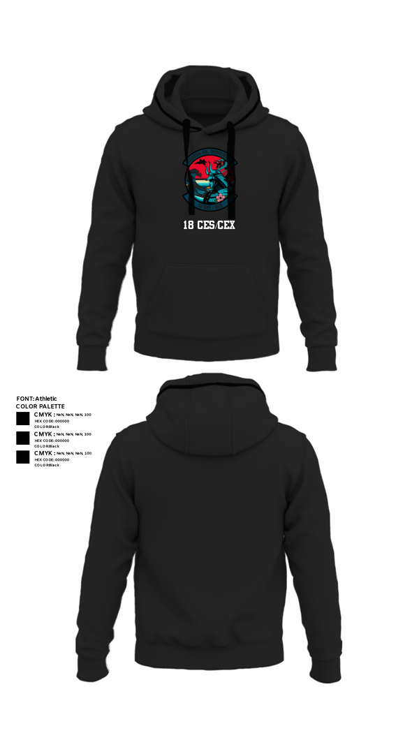 Hoodie, 18 CES/CEX, , Teamtime, Team time, sublimation, custom sports apparel, team uniforms, spirit wear, spiritwear, sports uniforms, custom shirts, team store, custom team store, fundraiser sports, apparel fundraiser