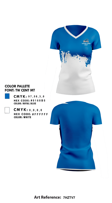Womens Short Sleeve Vneck Shirt, Harper Creek High School Golf, Golf, Teamtime, Team time, sublimation, custom sports apparel, team uniforms, spirit wear, spiritwear, sports uniforms, custom shirts, team store, custom team store, fundraiser sports, apparel fundraiser