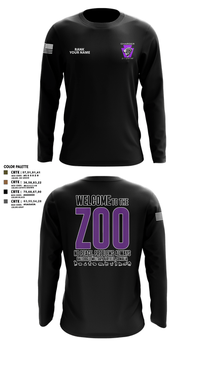 Charger Co. / 2-112th Infantry Battalion 37738588 Long Sleeve Performance Shirt - 29