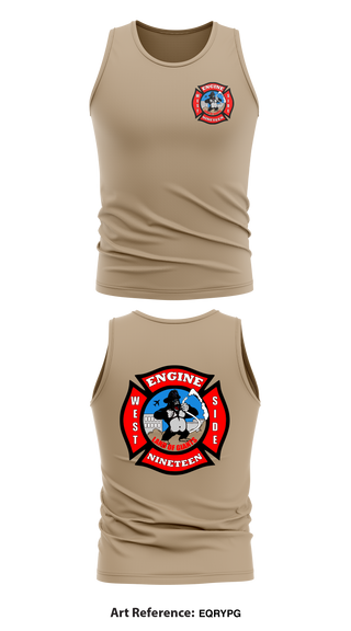 Tank Top, Station 19, Fire Department, Teamtime, Team time, sublimation, custom sports apparel, team uniforms, spirit wear, spiritwear, sports uniforms, custom shirts, team store, custom team store, fundraiser sports, apparel fundraiser