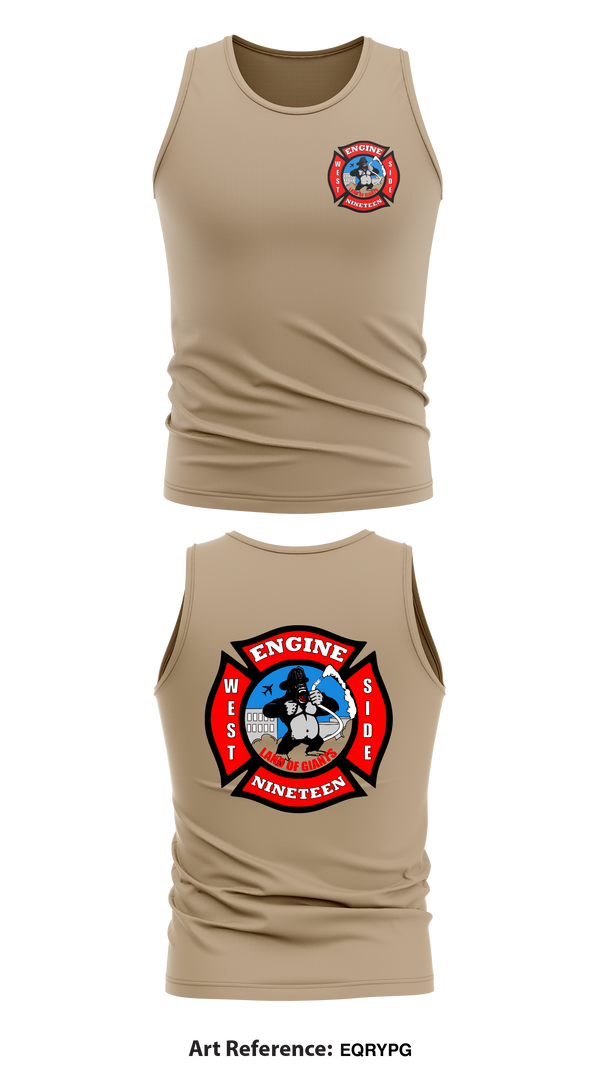 Tank Top, Station 19, Fire Department, Teamtime, Team time, sublimation, custom sports apparel, team uniforms, spirit wear, spiritwear, sports uniforms, custom shirts, team store, custom team store, fundraiser sports, apparel fundraiser