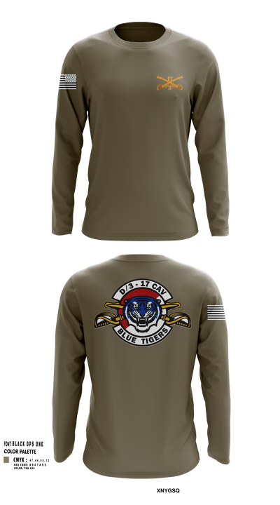 Delta Troop 3-17 CAV 34890879 Long Sleeve Performance Shirt 23