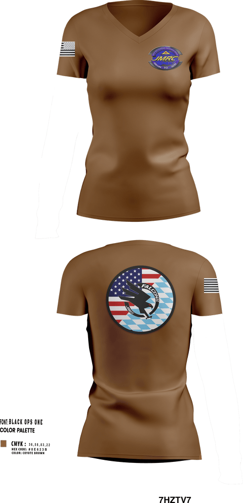 Womens Short Sleeve Vneck Shirt, Falcon Team, JMRC, Army, Teamtime, Team time, sublimation, custom sports apparel, team uniforms, spirit wear, spiritwear, sports uniforms, custom shirts, team store, custom team store, fundraiser sports, apparel fundraiser