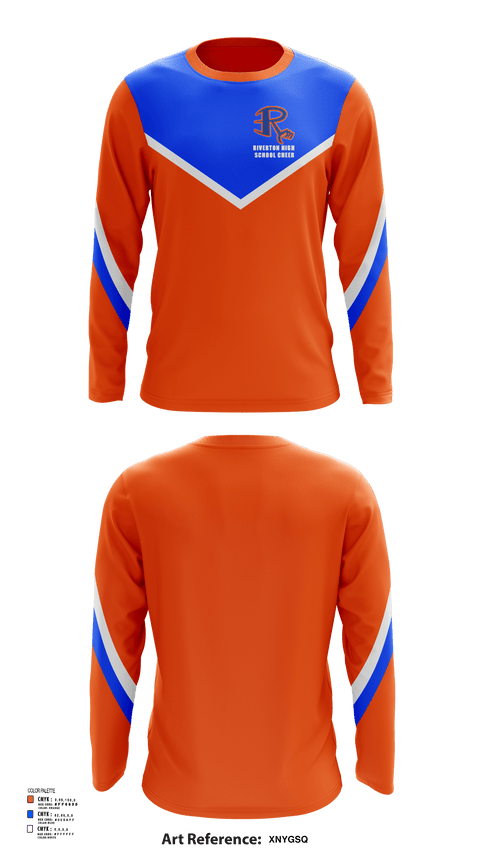 Long Sleeve Performance Shirt, Riverton High School Cheer, Cheer, Teamtime, Team time, sublimation, custom sports apparel, team uniforms, spirit wear, spiritwear, sports uniforms, custom shirts, team store, custom team store, fundraiser sports, apparel fundraiser