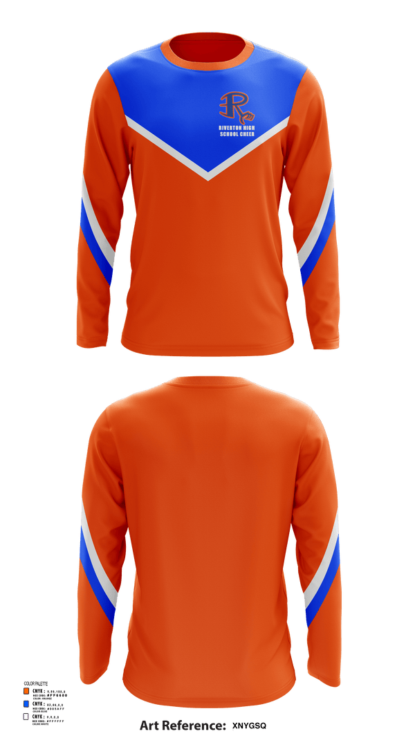 Long Sleeve Performance Shirt, Riverton High School Cheer, Cheer, Teamtime, Team time, sublimation, custom sports apparel, team uniforms, spirit wear, spiritwear, sports uniforms, custom shirts, team store, custom team store, fundraiser sports, apparel fundraiser