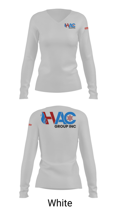 HVAC group Inc 7735982 Women's Long Sleeve V-neck Shirt - 16