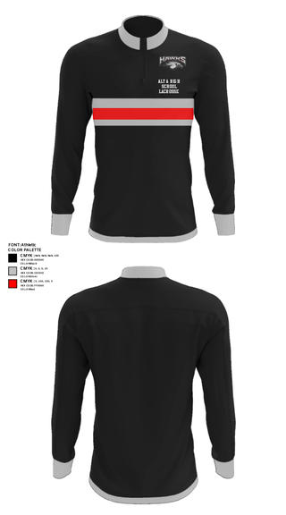 Quarter Zip Jacket, Alta High School Lacrosse, Men's Lacrosse, Teamtime, Team time, sublimation, custom sports apparel, team uniforms, spirit wear, spiritwear, sports uniforms, custom shirts, team store, custom team store, fundraiser sports, apparel fundraiser