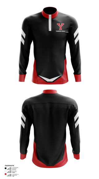 Quarter Zip Jacket, Yukon High School Golf, Golf, Teamtime, Team time, sublimation, custom sports apparel, team uniforms, spirit wear, spiritwear, sports uniforms, custom shirts, team store, custom team store, fundraiser sports, apparel fundraiser