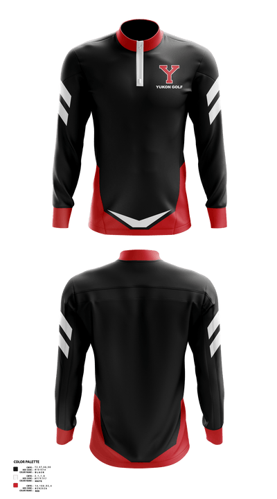 Yukon High School Golf 59897349 Quarter Zip Jacket - 41