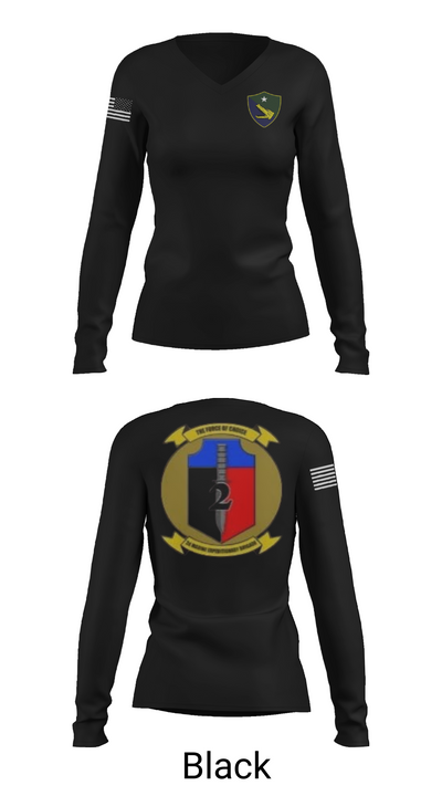 Task Force 61/2 50410807 Women's Long Sleeve V-neck Shirt - 37