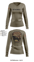 Detachment 1 27221981 Women's Long Sleeve V-neck Shirt - 3