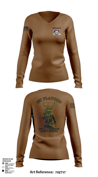 MFRC 40243185 Women's Long Sleeve V-neck Shirt - 141