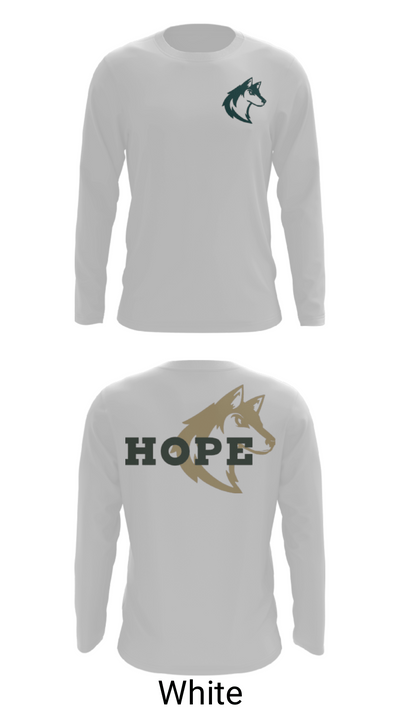 Hope Christian Middle School Cheer 1829633 Long Sleeve Performance Shirt - 7