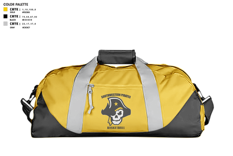 Duffle Bag, Southwestern Pirates, Women's Basketball, Teamtime, Team time, sublimation, custom sports apparel, team uniforms, spirit wear, spiritwear, sports uniforms, custom shirts, team store, custom team store, fundraiser sports, apparel fundraiser