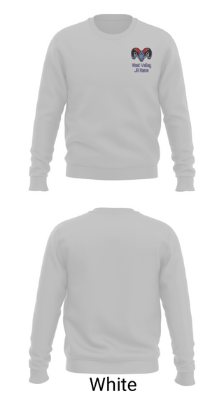 Crew Neck Sweatshirt, West Valley JR Rams, Football, Teamtime, Team time, sublimation, custom sports apparel, team uniforms, spirit wear, spiritwear, sports uniforms, custom shirts, team store, custom team store, fundraiser sports, apparel fundraiser