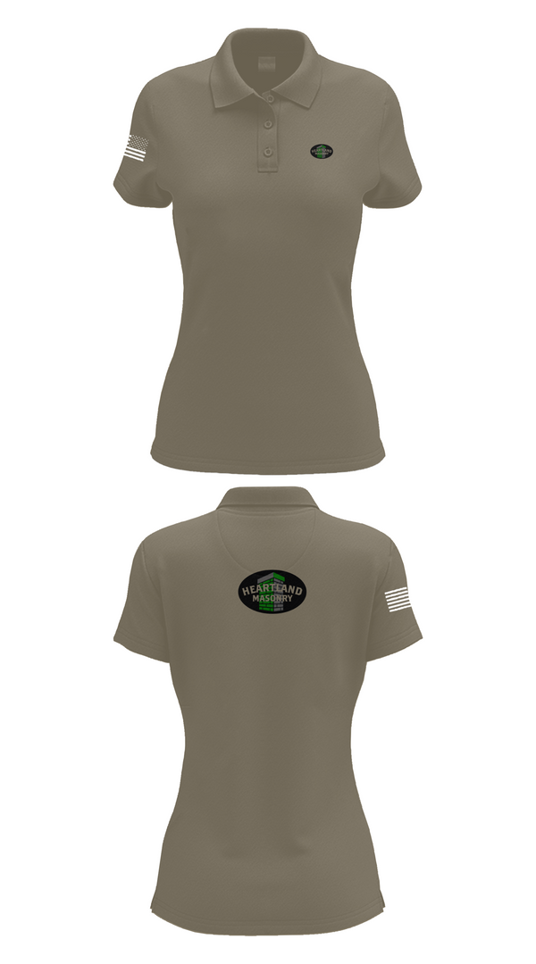 Womens Short Sleeve Performance Polo, Heartland masonry, , Teamtime, Team time, sublimation, custom sports apparel, team uniforms, spirit wear, spiritwear, sports uniforms, custom shirts, team store, custom team store, fundraiser sports, apparel fundraiser