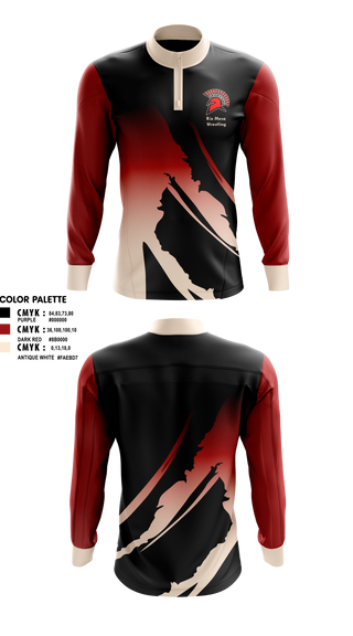 Quarter Zip Jacket, Rio Mesa, Wrestling, Teamtime, Team time, sublimation, custom sports apparel, team uniforms, spirit wear, spiritwear, sports uniforms, custom shirts, team store, custom team store, fundraiser sports, apparel fundraiser