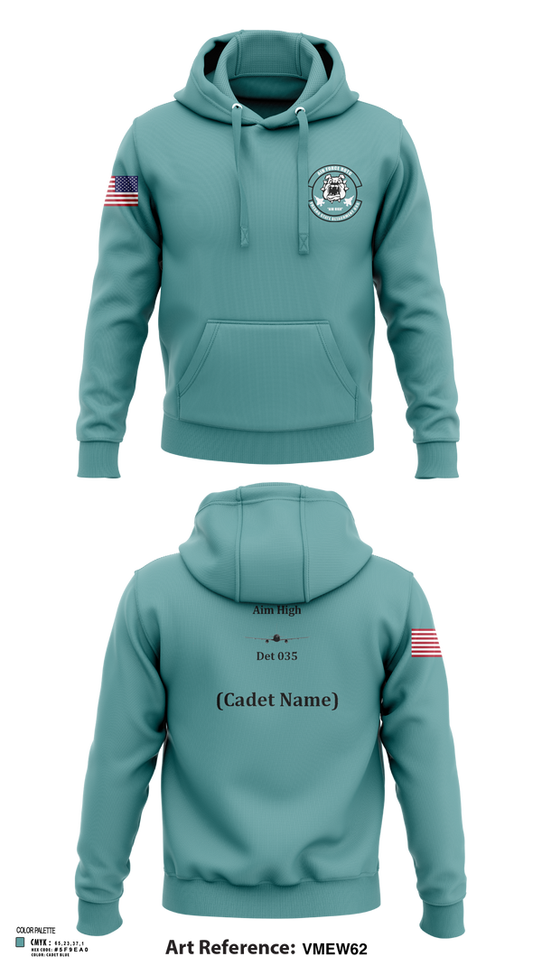 Hoodie, Detachment 035, Air Force, Teamtime, Team time, sublimation, custom sports apparel, team uniforms, spirit wear, spiritwear, sports uniforms, custom shirts, team store, custom team store, fundraiser sports, apparel fundraiser