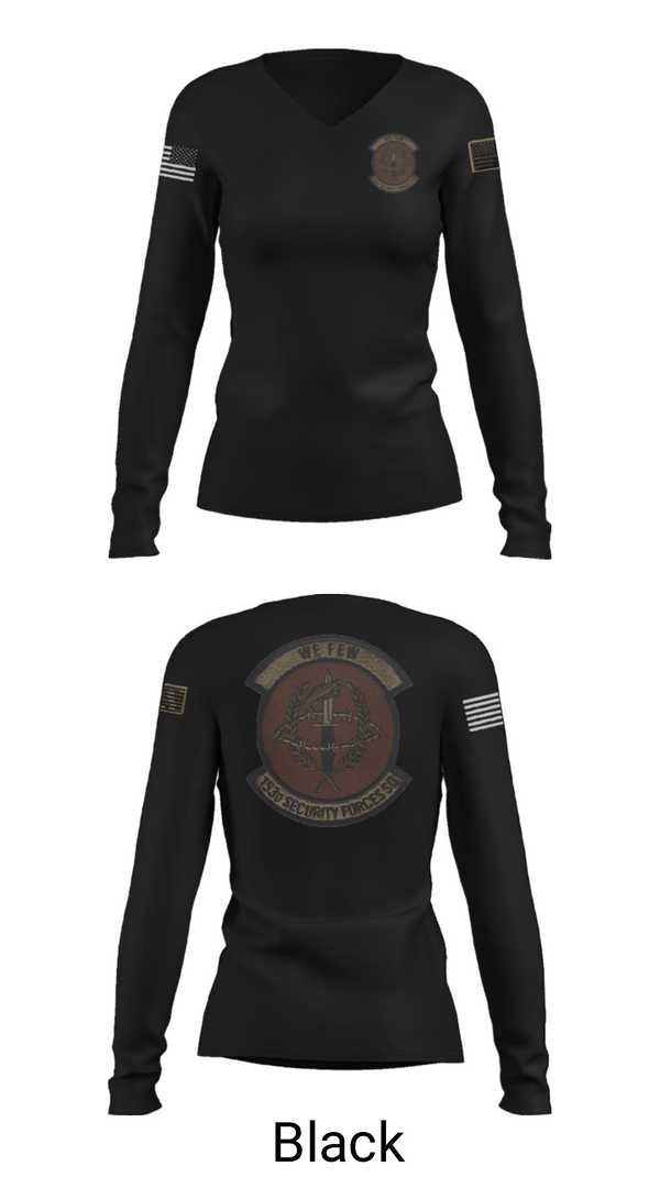 Women's Long Sleeve Vneck Shirt, 153 SFS, Air Force, Teamtime, Team time, sublimation, custom sports apparel, team uniforms, spirit wear, spiritwear, sports uniforms, custom shirts, team store, custom team store, fundraiser sports, apparel fundraiser