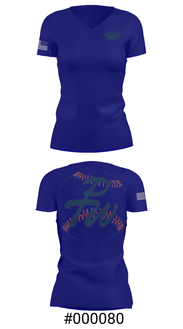 Women's Short Sleeve Vneck Shirt, Par-Troy West Little League Baseball, Baseball, Teamtime, Team time, sublimation, custom sports apparel, team uniforms, spirit wear, spiritwear, sports uniforms, custom shirts, team store, custom team store, fundraiser sports, apparel fundraiser