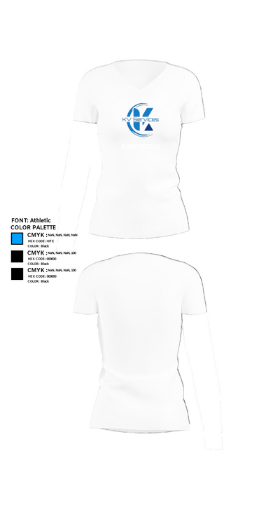 kvservices 91325373 Women's Short Sleeve V-neck Shirt - 18