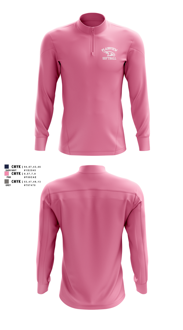 Quarter Zip Jacket, Plainview Softball, Softball, Teamtime, Team time, sublimation, custom sports apparel, team uniforms, spirit wear, spiritwear, sports uniforms, custom shirts, team store, custom team store, fundraiser sports, apparel fundraiser