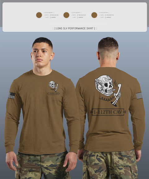 Long Sleeve Performance Shirt, 1-112th cav, , Teamtime, Team time, sublimation, custom sports apparel, team uniforms, spirit wear, spiritwear, sports uniforms, custom shirts, team store, custom team store, fundraiser sports, apparel fundraiser