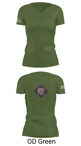 Women's Short Sleeve Vneck Shirt, Tony Volunteer Fire Department, Fire Department, Teamtime, Team time, sublimation, custom sports apparel, team uniforms, spirit wear, spiritwear, sports uniforms, custom shirts, team store, custom team store, fundraiser sports, apparel fundraiser