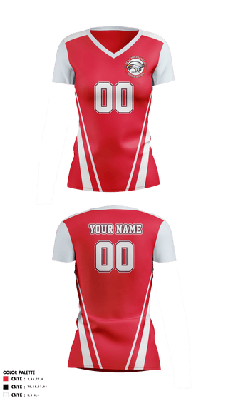 Women's Short Sleeve Vneck Shirt, Benjamin Franklin Middle School Volleyball, Women's Volleyball, Teamtime, Team time, sublimation, custom sports apparel, team uniforms, spirit wear, spiritwear, sports uniforms, custom shirts, team store, custom team store, fundraiser sports, apparel fundraiser