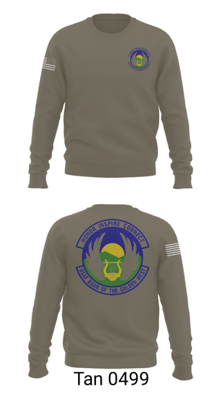Crew Neck Sweatshirt, USAF Band of the Golden West, , Teamtime, Team time, sublimation, custom sports apparel, team uniforms, spirit wear, spiritwear, sports uniforms, custom shirts, team store, custom team store, fundraiser sports, apparel fundraiser