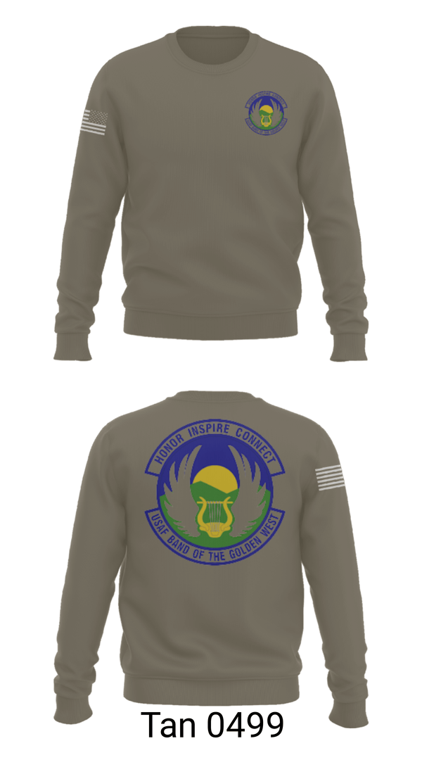 Crew Neck Sweatshirt, USAF Band of the Golden West, , Teamtime, Team time, sublimation, custom sports apparel, team uniforms, spirit wear, spiritwear, sports uniforms, custom shirts, team store, custom team store, fundraiser sports, apparel fundraiser