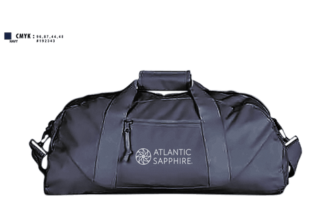 Duffle Bag, Atlantic Sapphire, Army, Teamtime, Team time, sublimation, custom sports apparel, team uniforms, spirit wear, spiritwear, sports uniforms, custom shirts, team store, custom team store, fundraiser sports, apparel fundraiser