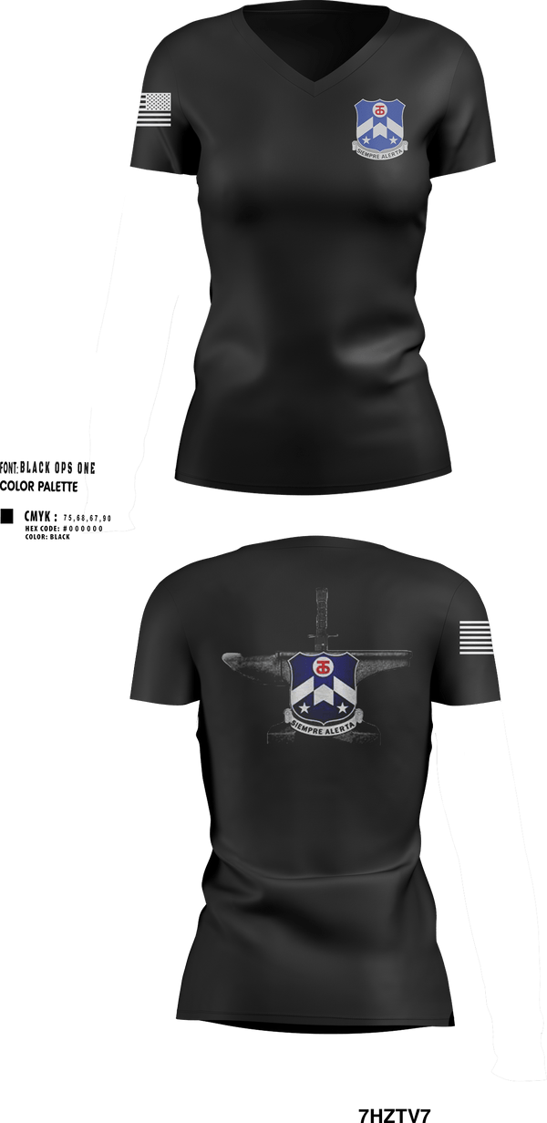 Womens Short Sleeve Vneck Shirt, 1-357th BSB, Army, Teamtime, Team time, sublimation, custom sports apparel, team uniforms, spirit wear, spiritwear, sports uniforms, custom shirts, team store, custom team store, fundraiser sports, apparel fundraiser