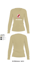 92nd Engineers 80974269 Women's Long Sleeve V-neck Shirt - 82
