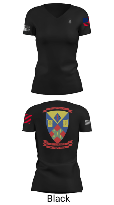 2nd battalion , 5th marines 24744641 Women's Short Sleeve V-neck Shirt - 27