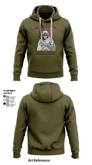 Hoodie, 3/2CR Killer Troop, Army, Teamtime, Team time, sublimation, custom sports apparel, team uniforms, spirit wear, spiritwear, sports uniforms, custom shirts, team store, custom team store, fundraiser sports, apparel fundraiser